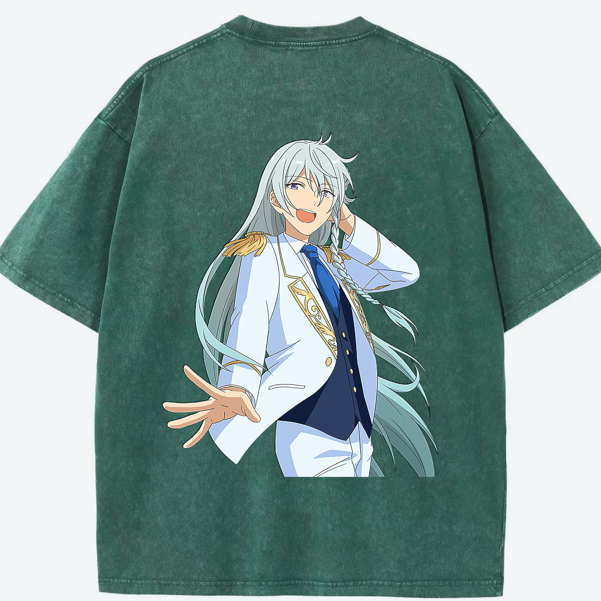 （画像用） あんさんぶるスターズ! Ensemble Stars 綿100% ヴィンテージ風 半袖Tシャツ（背面プリント）